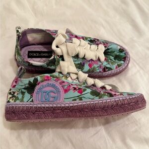 Dolce & Gabbana Floral Canvas Espadrille Sneakers